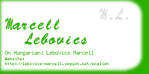 marcell lebovics business card